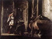 Johann Heinrich Schonfeldt Alexander the Great before the Tomb of Achilles Spain oil painting artist